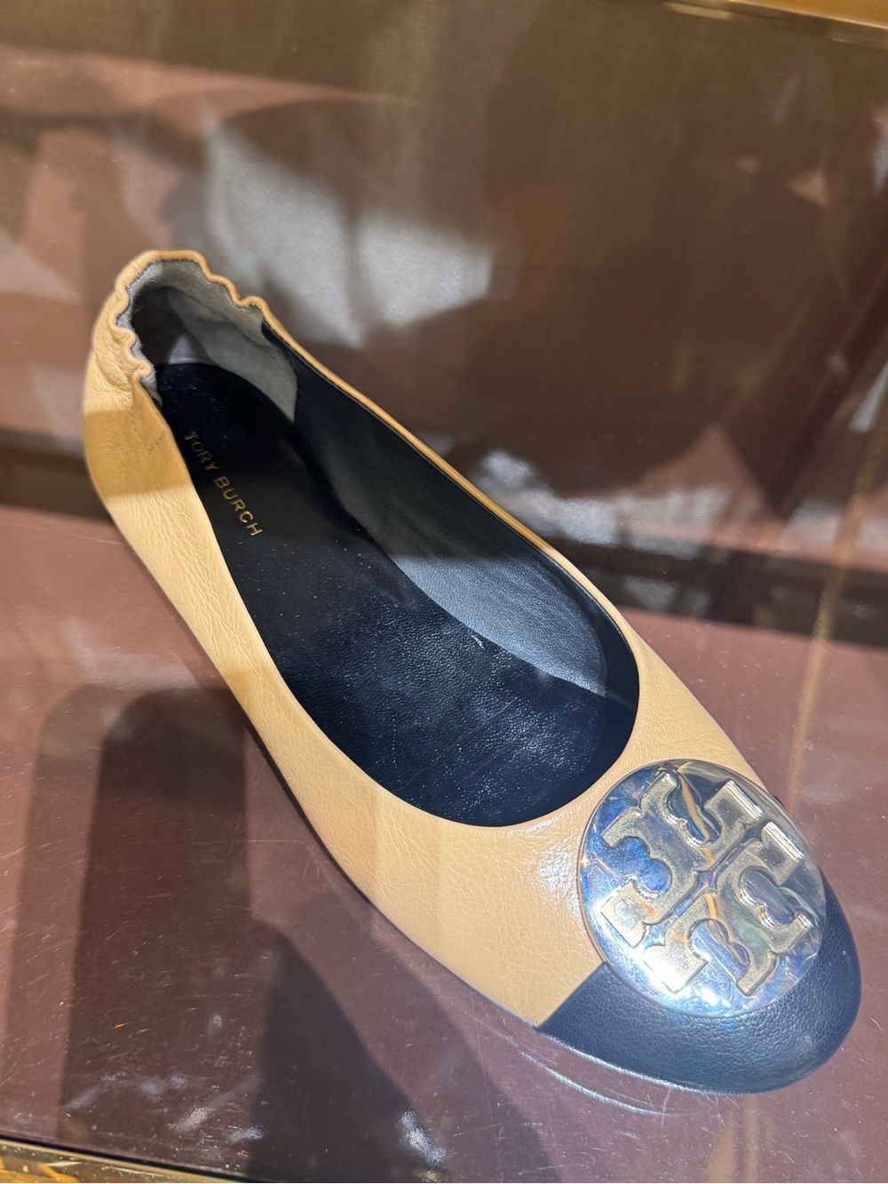 TORY BURCH Women Claire Elastic Nappa Leather Ballet Shoes